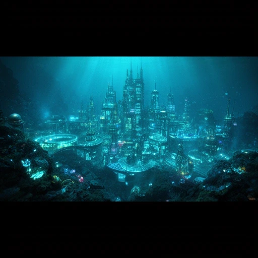 Underwater city glow